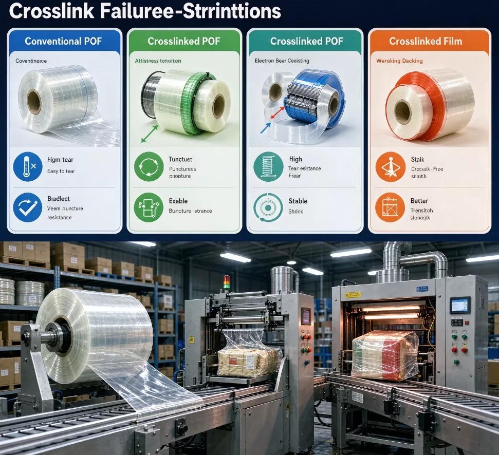 Crosslinked POF Shrink Film