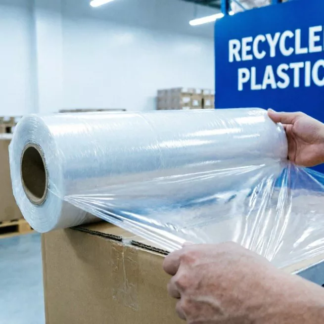 Genanvendt plastik stretch wrap